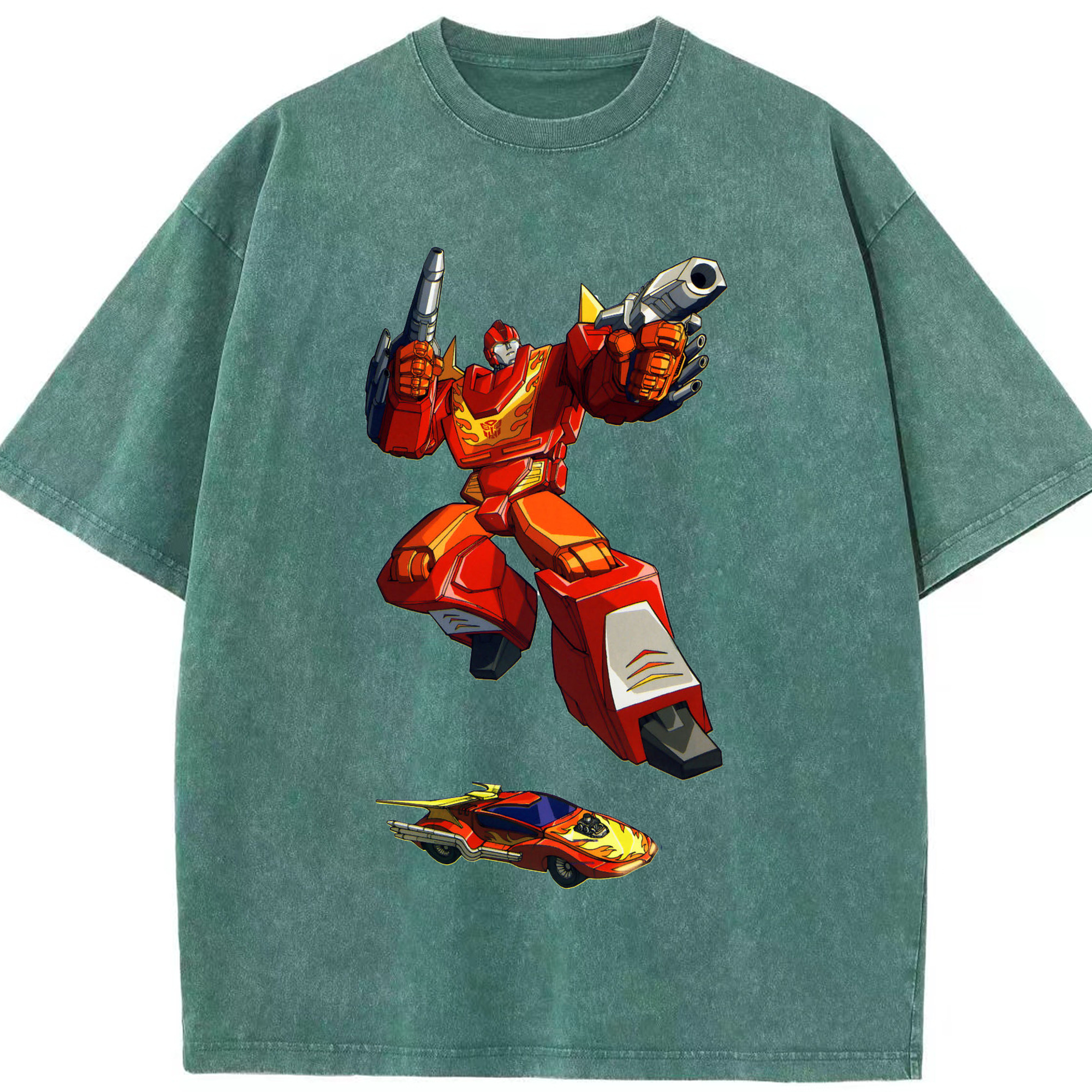 （画像用）  綿100% ヴィンテージ風 半袖Tシャツ（フロントプリント）